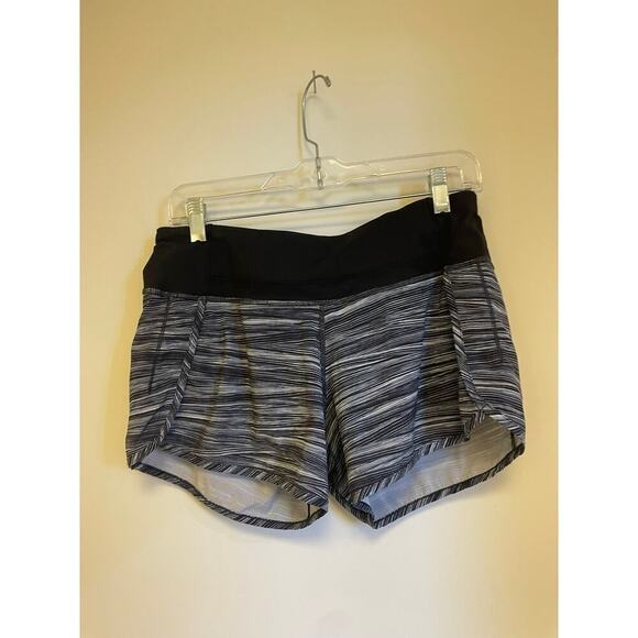 Lululemon Run Times Short Black White Size 6 - Picture 1 of 4